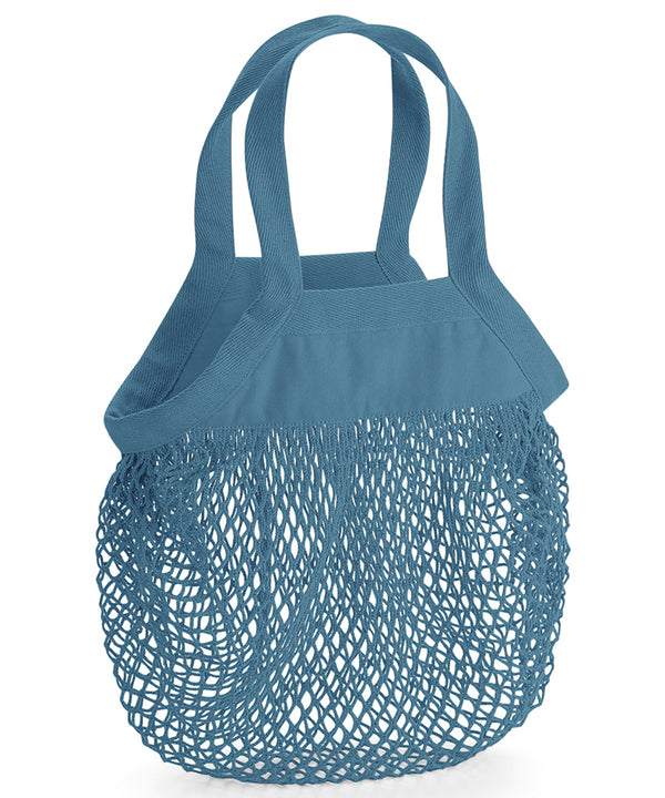 Westford Mill Organic Cotton Mini Mesh Grocery Bag - Airforce Blue