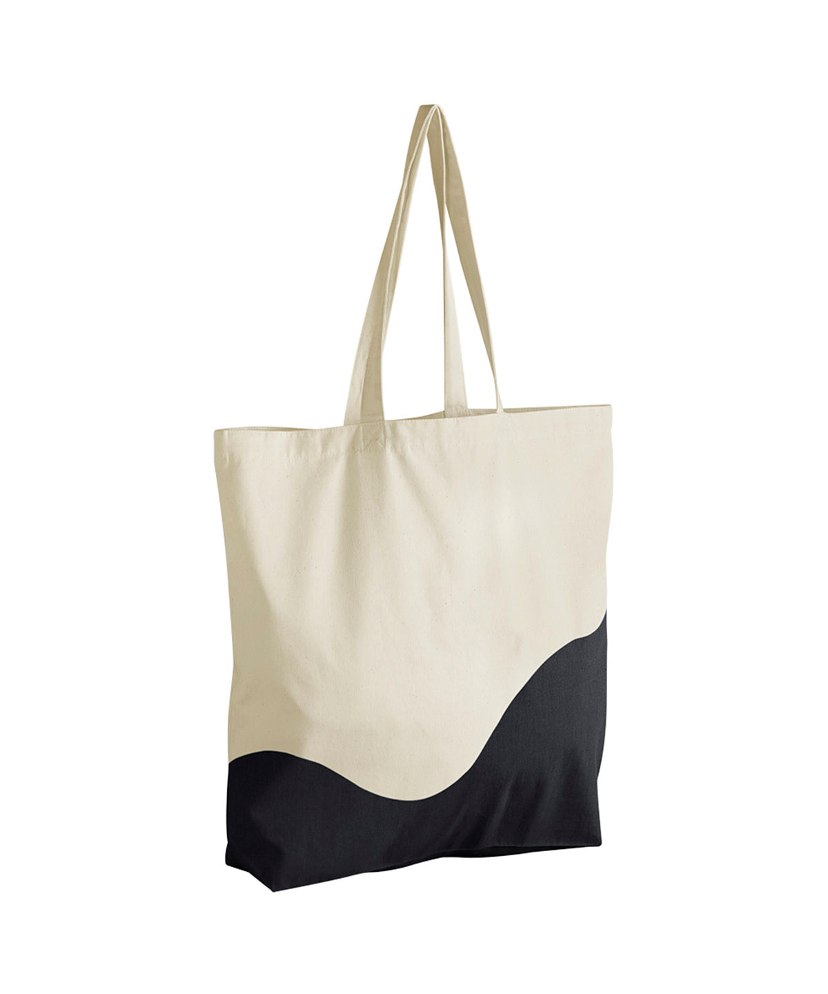 Westford Mill Organic Cotton Wave Print Maxi Tote - Natural/Black