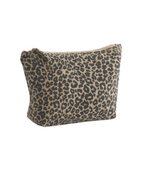 Westford Mill Leopard Print Canvas Accessory Bag - Vintage Leopard Print