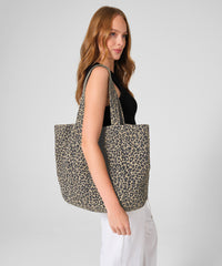 Westford Mill Leopard Print Canvas Shopper - Vintage Leopard Print