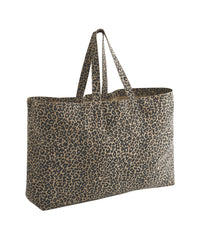 Westford Mill Leopard Print Canvas Oversized Tote Bag - Vintage Leopard Print