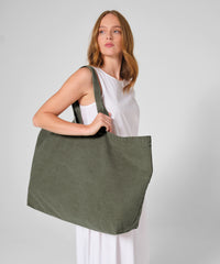 Westford Mill Garment-dyed Oversized Tote Bag - Vintage Black