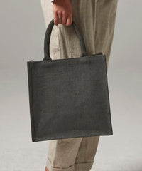 Westford Mill Jute Midi Tote - Black/Black