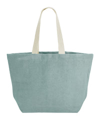 Westford Mill Soft Washed Jute Beach Bag - Duck Egg Blue