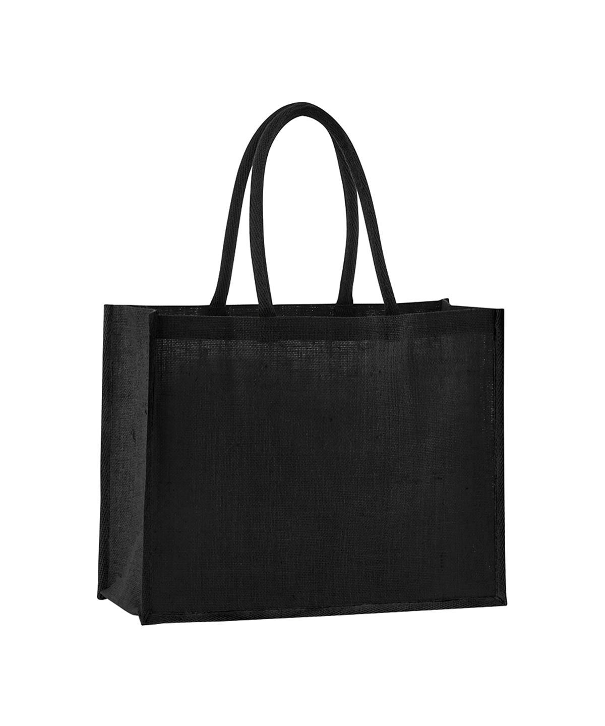 Westford Mill Natural Starched Jute Classic Shopper - Black/Black