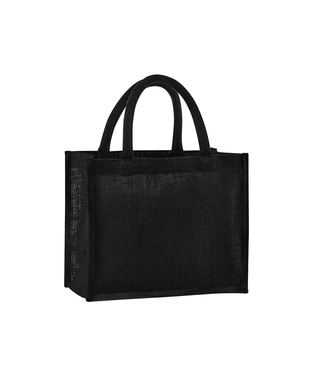 Westford Mill Natural Starched Jute Midi Tote - Black/Black
