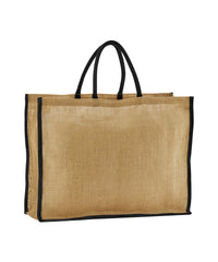Westford Mill Natural Starched Jute Market Shopper - Natural/Black