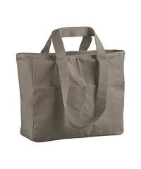 Westford Mill Double-handle Cargo Pocket Tote - Mushroom