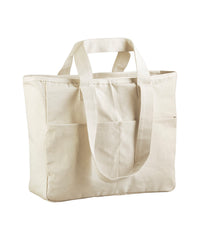 Westford Mill Double-handle Cargo Pocket Tote - Natural