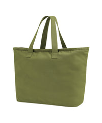 Westford Mill Oversized Heavy Duty Canvas Tote Bag - Bright Olive