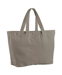 Westford Mill Oversized Heavy Duty Canvas Tote Bag - Mushroom