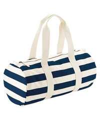 Westford Mill Nautical Barrel Bag - Natural/Navy