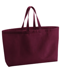 Westford Mill Oversized Canvas Tote Bag - Burgundy