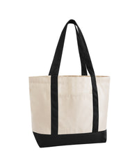 Westford Mill EarthAware® Organic Varsity Shopper - Natural/Black