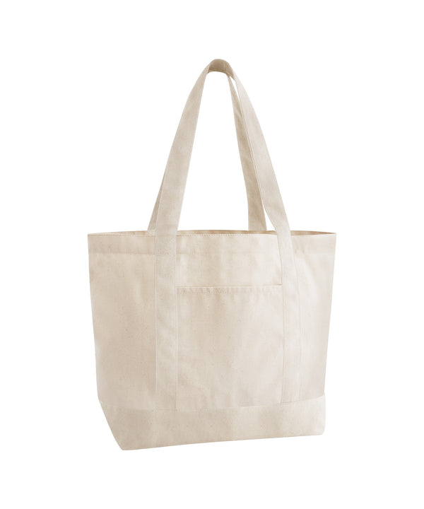 Westford Mill EarthAware® Organic Varsity Shopper - Natural