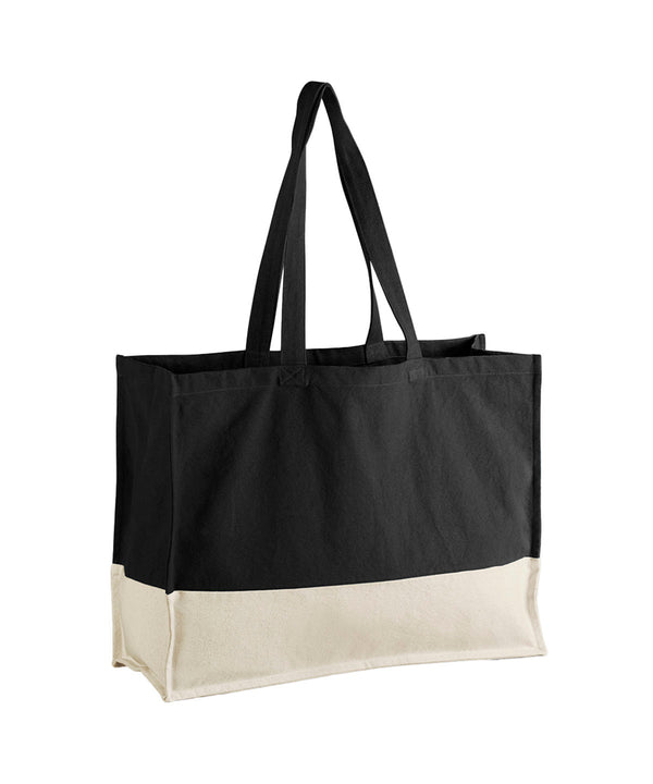 Westford Mill EarthAware® Organic Contrast Shopper - Black/Natural