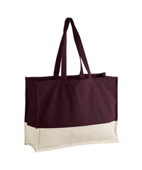 Westford Mill EarthAware® Organic Contrast Shopper - Oxblood/Natural