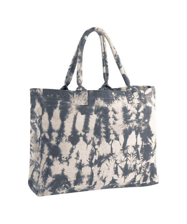 Westford Mill Tie-dye Canvas Tote Bag - Natural Black Tie-Dye