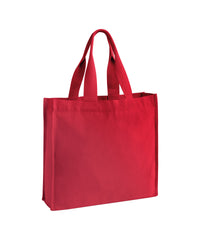 Westford Mill Chevron Handle Shopper - Scarlet Red