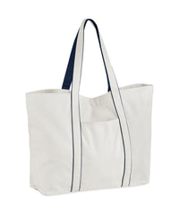 Westford Mill Courtside Large Tote - Soft White/French Navy