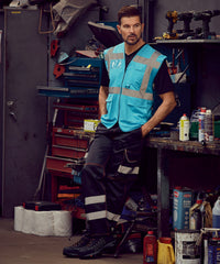 Yoko Multifunctional Executive Hi-vis Waistcoat - Black*
