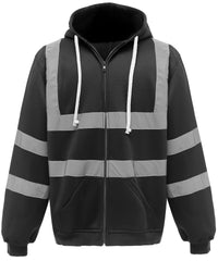 Yoko Hi-vis Zip Hoodie - Black
