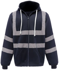 Yoko Hi-vis Zip Hoodie - Navy