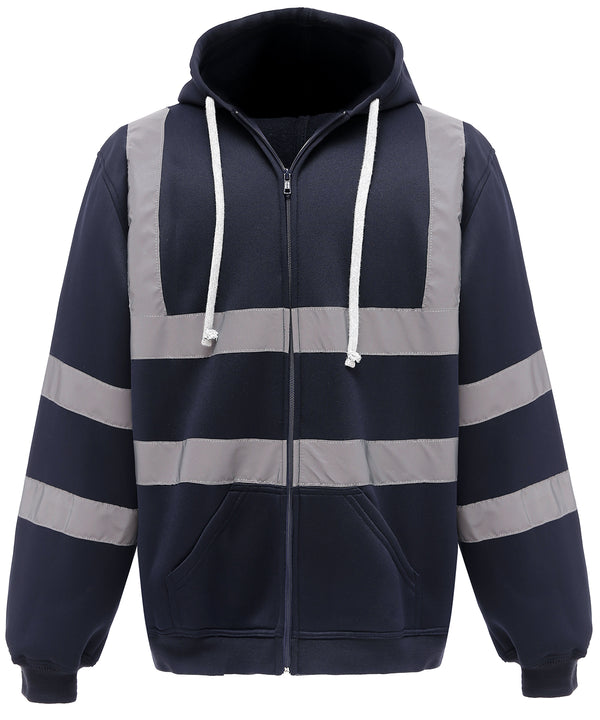 Yoko Hi-vis Zip Hoodie - Navy