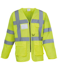 Yoko Hi-vis Executive Long Sleeve Waistcoat - Orange