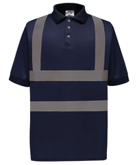 Yoko Hi-vis Short Sleeve Polo - Black