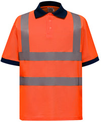 Yoko Hi-vis Short Sleeve Polo - Orange