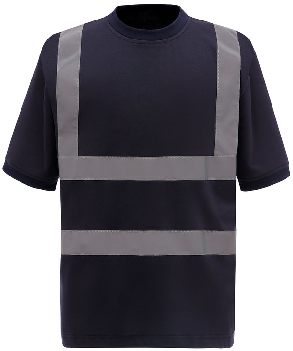 Yoko Hi-vis Short Sleeve T-shirt - Navy