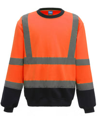 Yoko Hi-vis Sweatshirt - Orange/Navy