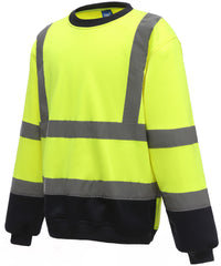 Yoko Hi-vis Sweatshirt - Yellow/Navy