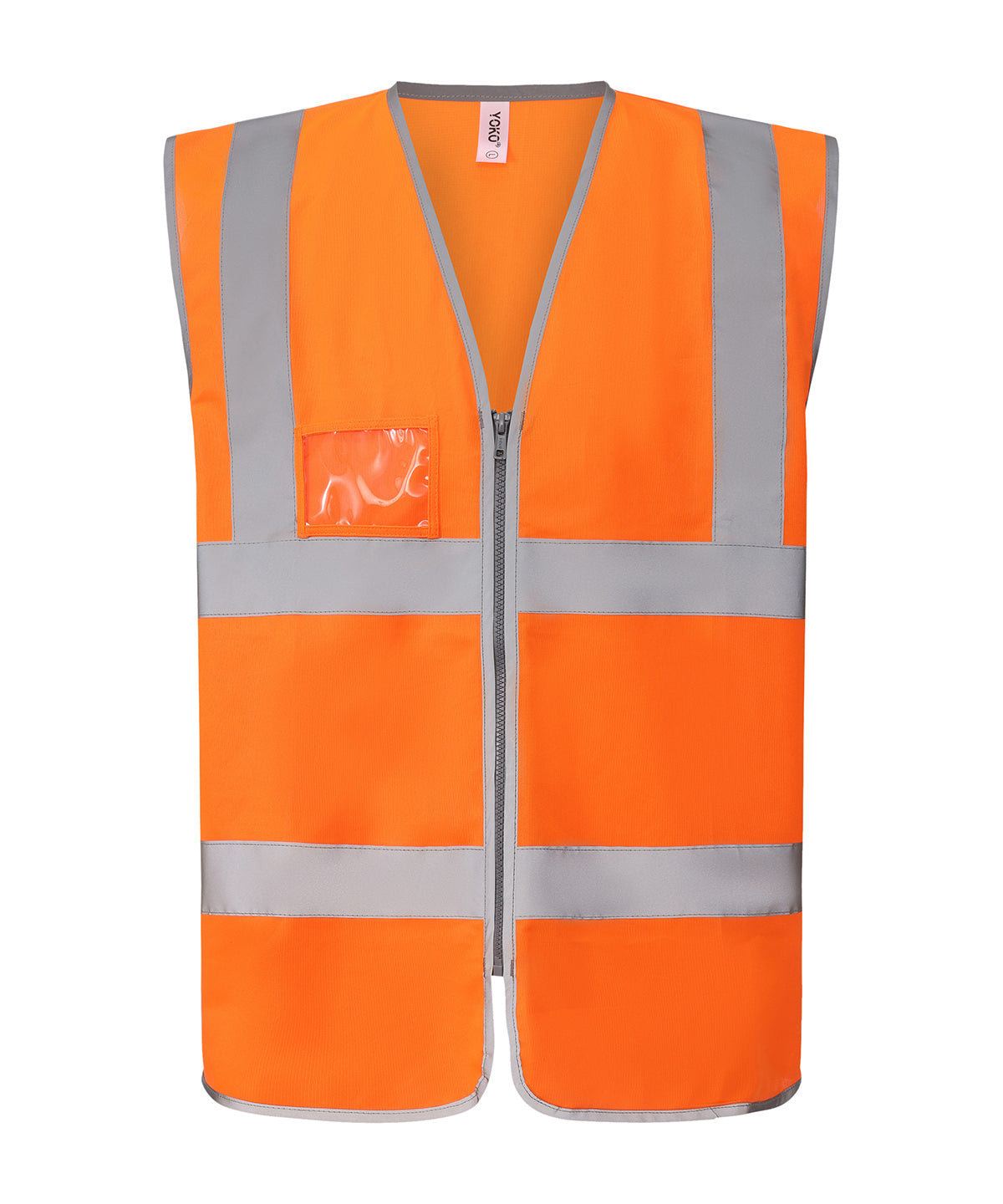 Yoko Hi-vis Zip Id Reflective Border Waistcoat - Hi-vis Orange