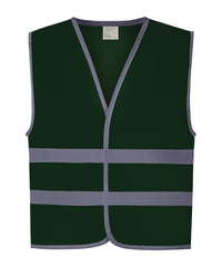 Yoko Hi-vis Reflective Border Kids Waistcoat - Paramedic Green