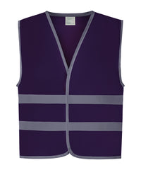 Yoko Hi-vis Reflective Border Kids Waistcoat - Purple