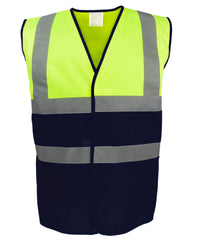 Yoko Hi-vis Two-tone Waistcoat - Hi-vis Yellow/Navy