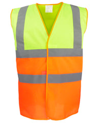 Yoko Hi-vis Two-tone Waistcoat - Hi-vis Yellow/Orange