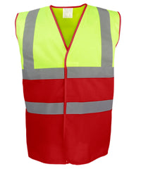 Yoko Hi-vis Two-tone Waistcoat - Hi-vis Yellow/Red