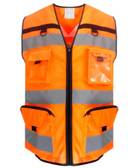 Yoko Hi-vis Ripstop Tool Vest - Hi-vis Orange Mesh