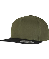Flexfit Classic 5-panel Snapback - Olive/Black