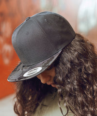 Flexfit Camo Visor Snapback - Black Camo