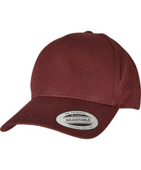 Flexfit 5-panel Curved Classic Snapback - Burgundy