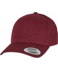 Flexfit 5-panel Curved Classic Snapback - Maroon