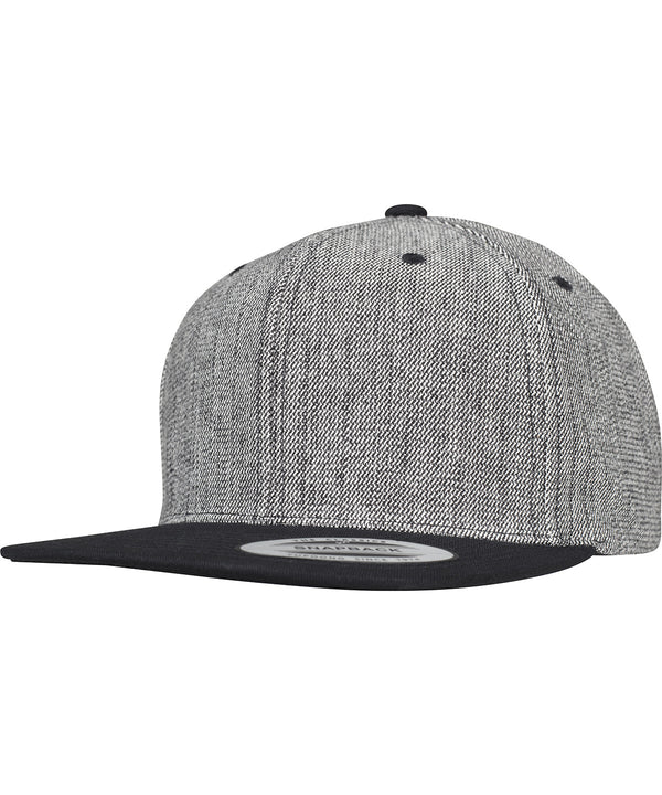 Flexfit Melange Solid Snapback - Black Melange/Black