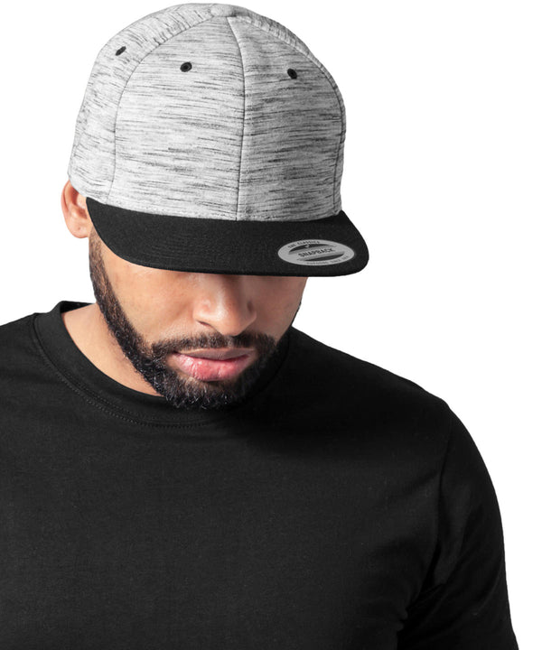 Flexfit Stripes Melange Crown Snapback - Black/Grey