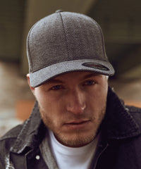 Herringbone Melange Flexfit - Black/Heather Grey