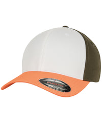 3-tone Flexfit - Neon Orange/White/Olive