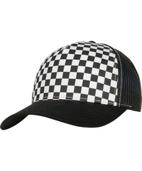 Flexfit Checkerboard Retro Trucker - Black/White